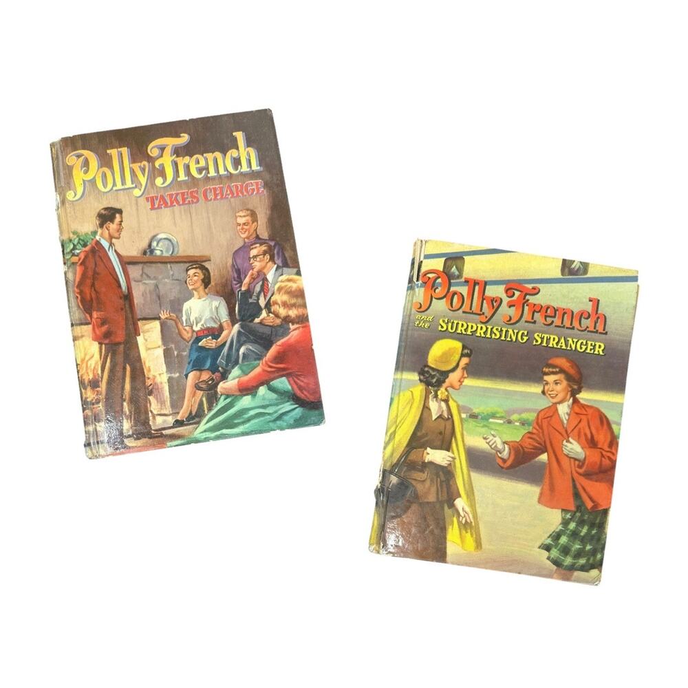 Vtg POLLY FRENCH Lot 2 Books 1950s Takes Charge & Surprising Stranger Hardcover‎